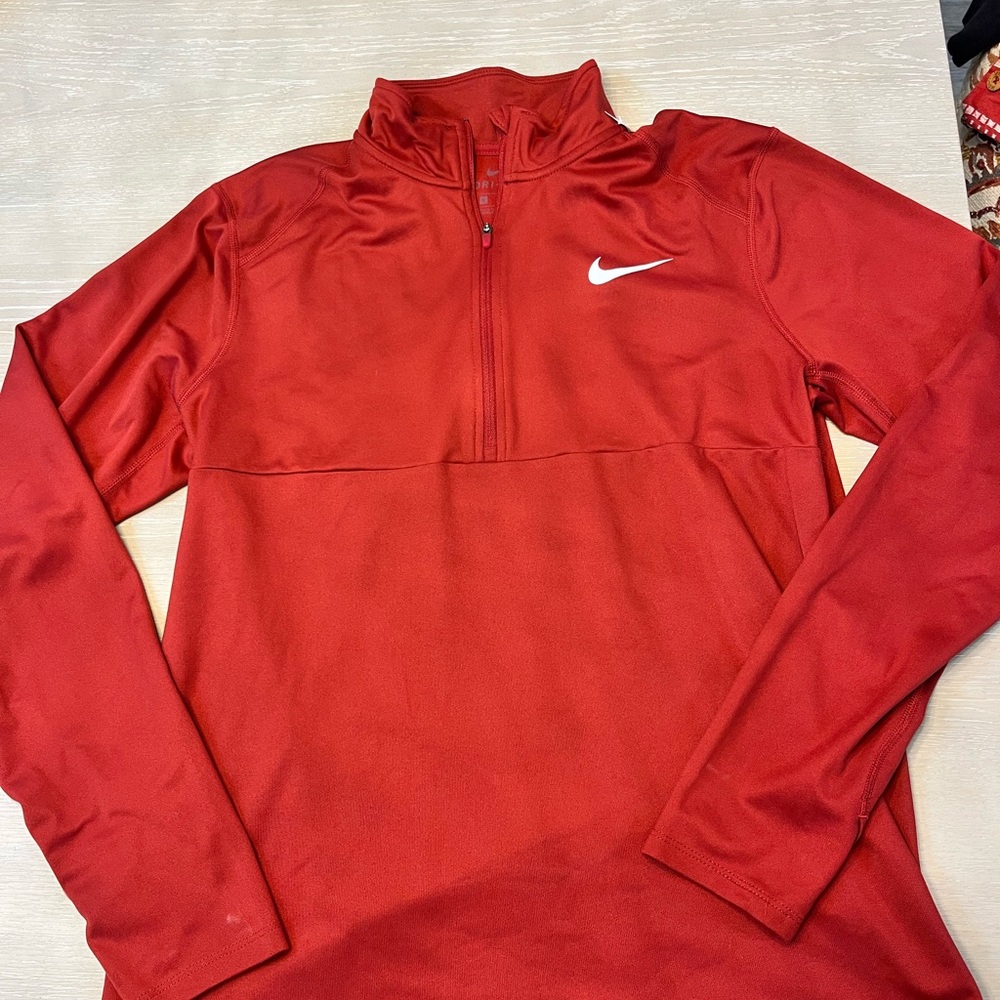 Nike Crimson Quarter-Zip Top